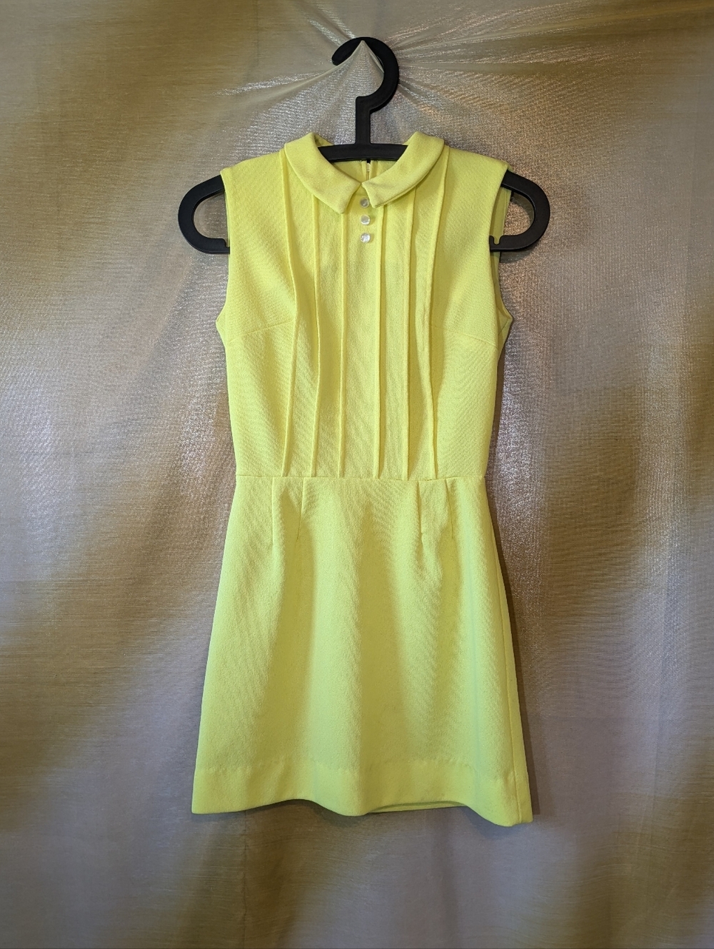 H&M Bright Yellow Mini Dress with Collar
